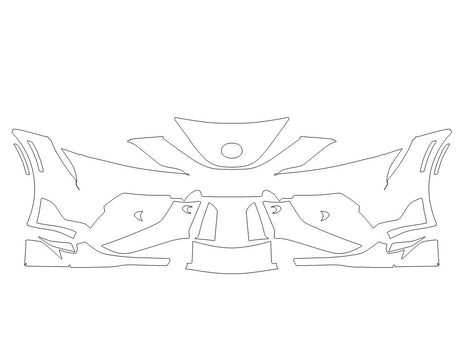 supra 3M Clear Bra Bumper Precut PPF Diagram