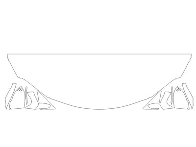 supra 3M Clear Bra Hood Precut PPF Diagram