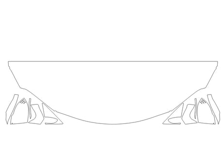 supra 3M Clear Bra Hood Precut PPF Diagram