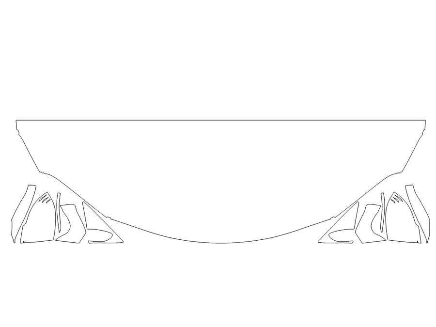 supra Avery Dennison Clear Bra Hood Precut PPF Diagram