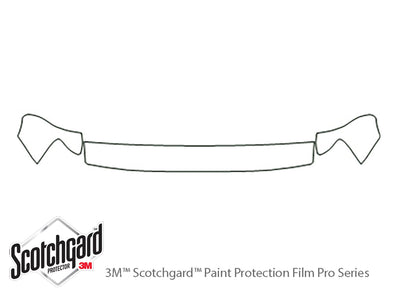 t100 3M Clear Bra Hood Precut PPF Diagram