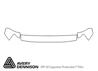 t100 Avery Dennison Clear Bra Hood Precut PPF Diagram