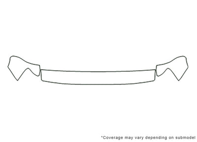 t100 3M Clear Bra Hood Precut PPF Diagram
