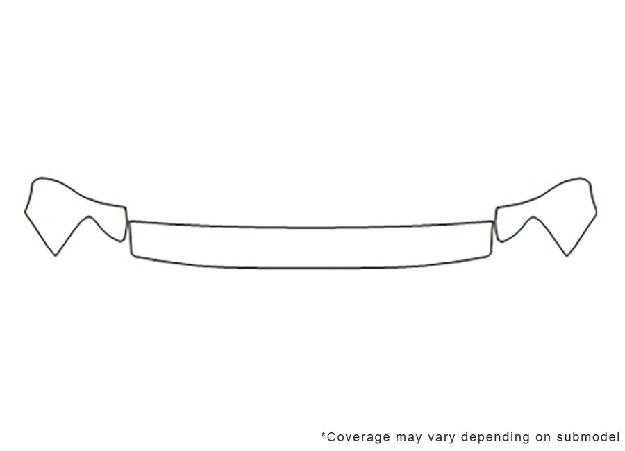 t100 3M Clear Bra Hood Precut PPF Diagram
