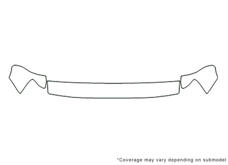 t100 Avery Dennison Clear Bra Hood Precut PPF Diagram
