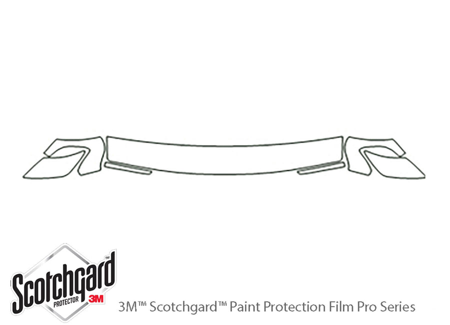 tacoma 3M Clear Bra Hood Precut PPF Diagram