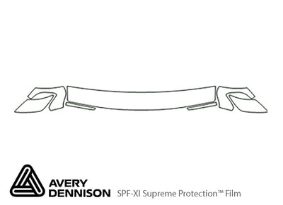tacoma Avery Dennison Clear Bra Hood Precut PPF Diagram