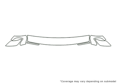 tacoma 3M Clear Bra Hood Precut PPF Diagram