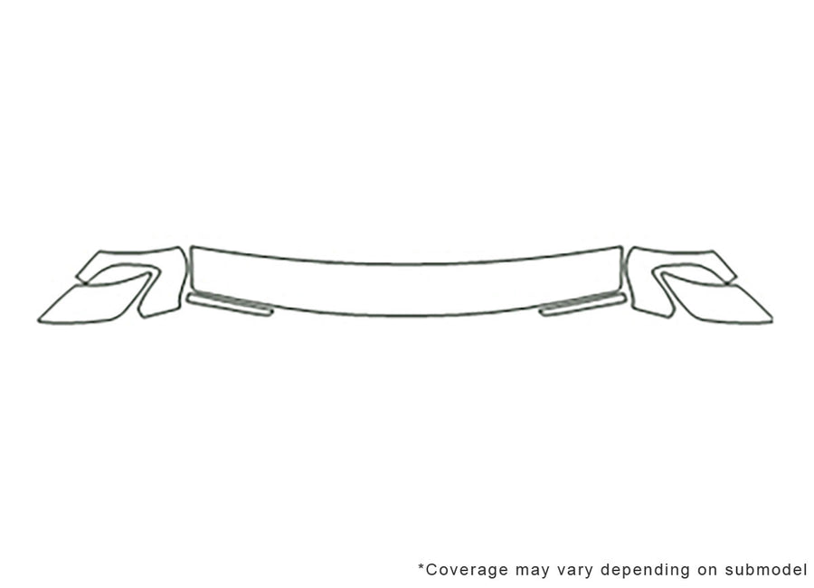 tacoma 3M Clear Bra Hood Precut PPF Diagram