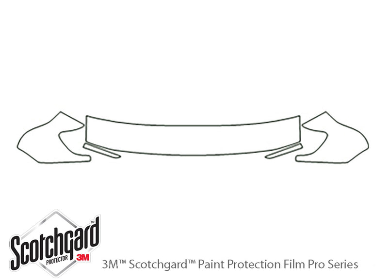 tacoma 3M Clear Bra Hood Precut PPF Diagram
