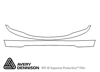 tacoma Avery Dennison Clear Bra Bumper Precut PPF Diagram