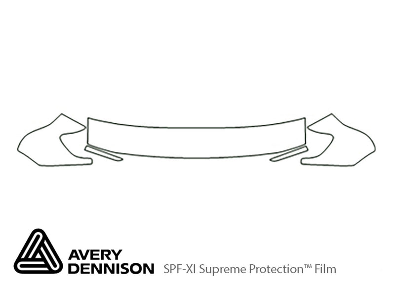tacoma Avery Dennison Clear Bra Hood Precut PPF Diagram