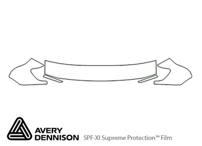 tacoma Avery Dennison Clear Bra Hood Precut PPF Diagram