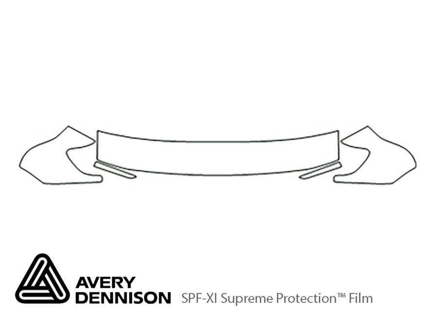 tacoma Avery Dennison Clear Bra Hood Precut PPF Diagram