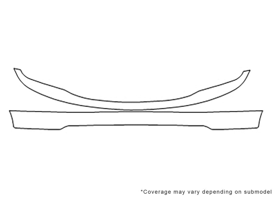 tacoma Avery Dennison Clear Bra Bumper Precut PPF Diagram