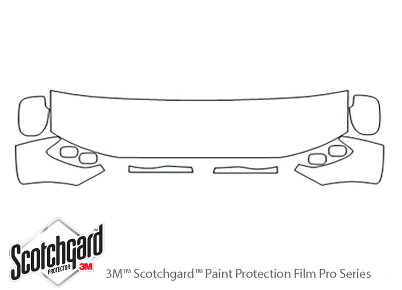 tacoma 3M Clear Bra Hood Precut PPF Diagram