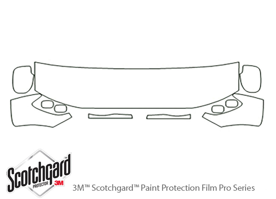 tacoma 3M Clear Bra Hood Precut PPF Diagram