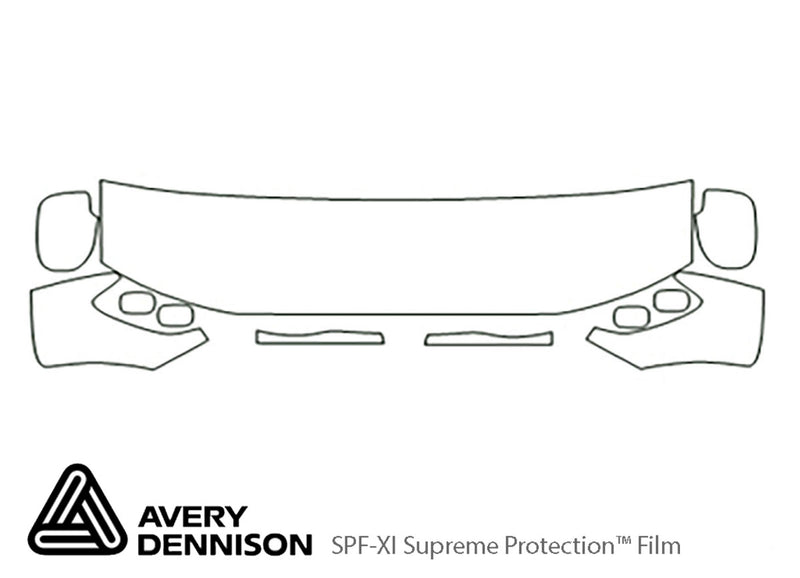 tacoma Avery Dennison Clear Bra Hood Precut PPF Diagram