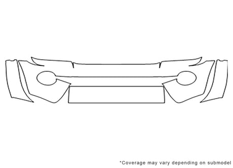 tacoma Avery Dennison Clear Bra Bumper Precut PPF Diagram