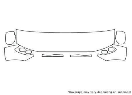 tacoma 3M Clear Bra Hood Precut PPF Diagram