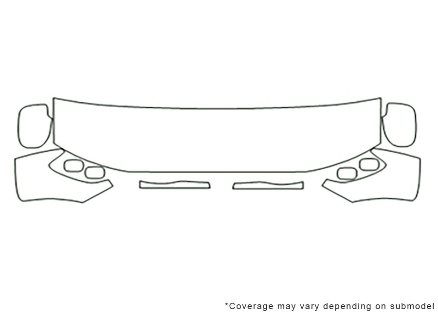 tacoma 3M Clear Bra Hood Precut PPF Diagram