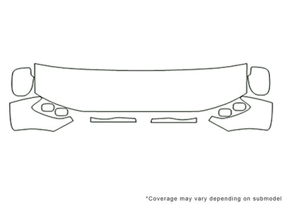 tacoma Avery Dennison Clear Bra Hood Precut PPF Diagram