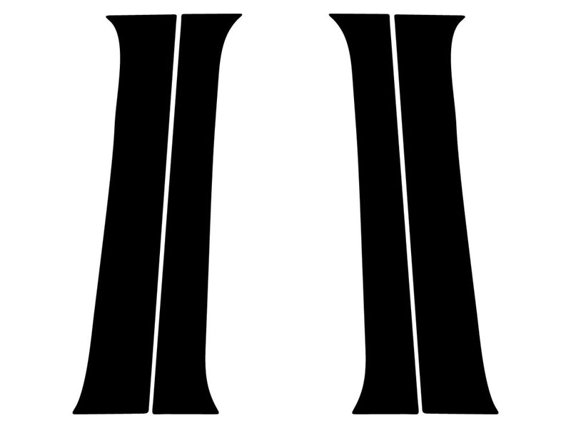 toyota tacoma 2005-2015 Brushed Aluminum Black Pillar Trim Diagram