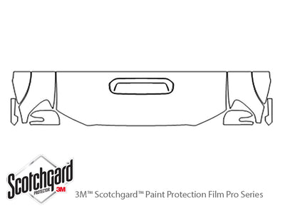 tacoma 3M Clear Bra Hood Precut PPF Diagram