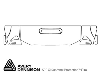 tacoma Avery Dennison Clear Bra Hood Precut PPF Diagram