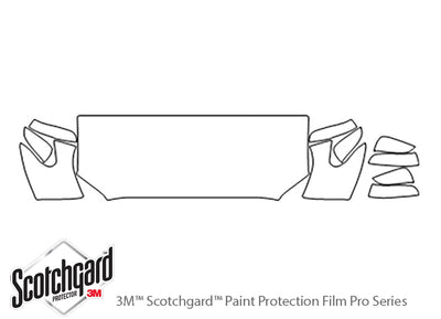 tacoma 3M Clear Bra Hood Precut PPF Diagram