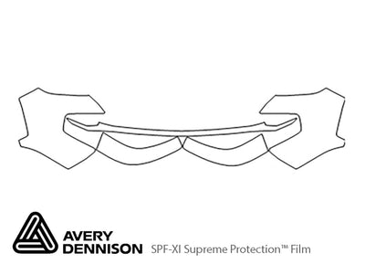 tacoma Avery Dennison Clear Bra Bumper Precut PPF Diagram