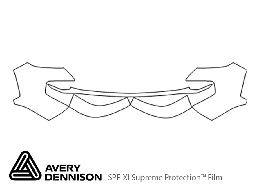 tacoma Avery Dennison Clear Bra Bumper Precut PPF Diagram