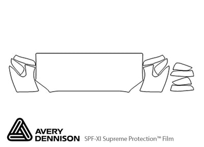 tacoma Avery Dennison Clear Bra Hood Precut PPF Diagram