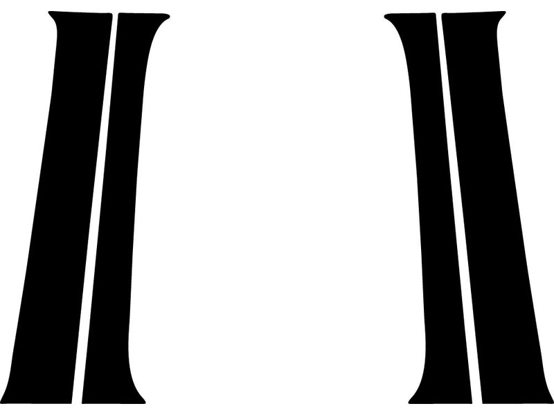toyota tacoma 2016-2023 (access/ extended cab) Brushed Aluminum Black Pillar Trim Diagram