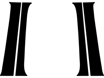 toyota tacoma 2016-2023 (access/ extended cab) Carbon Fiber Pillar Trim Diagram
