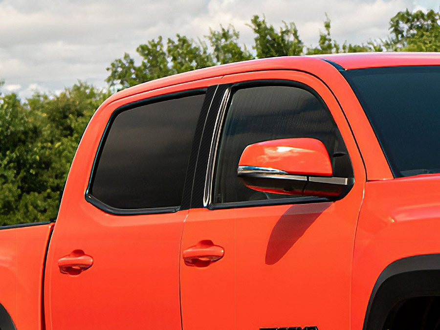 toyota tacoma 2016-2023 (access/ extended cab) Carbon Fiber Pillar Cover Diagram