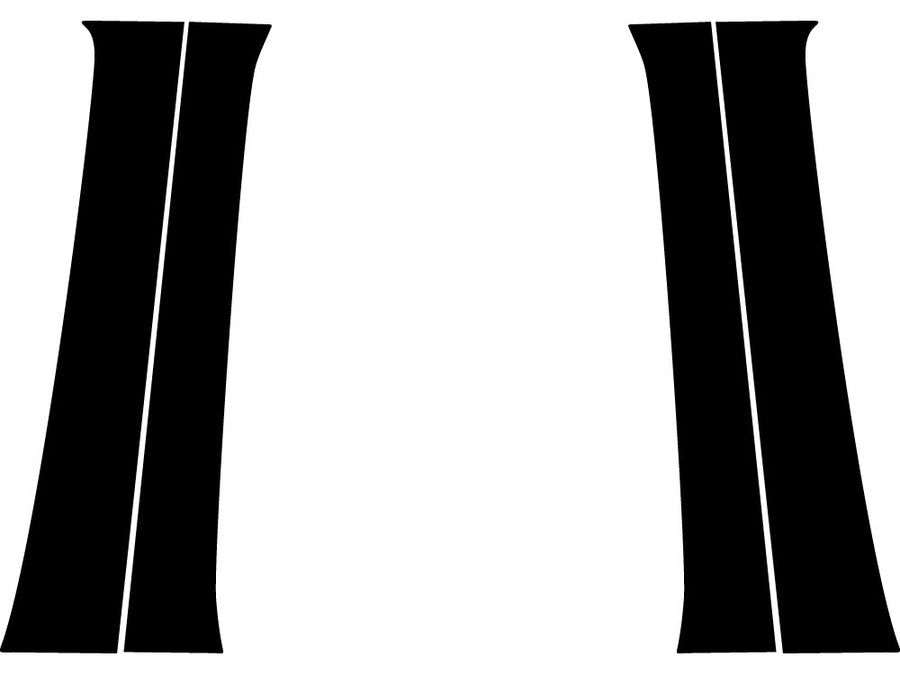 toyota tacoma 2016-2023 (crew / double cab) Carbon Fiber Pillar Trim Diagram
