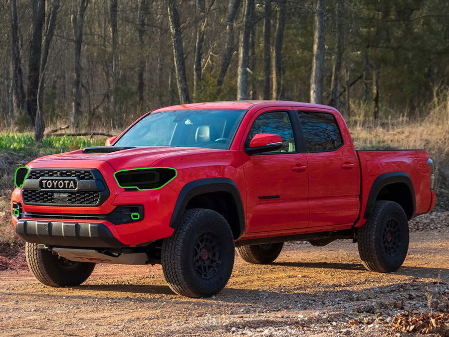 toyota tacoma 2016-2023 Headlight Tint Location