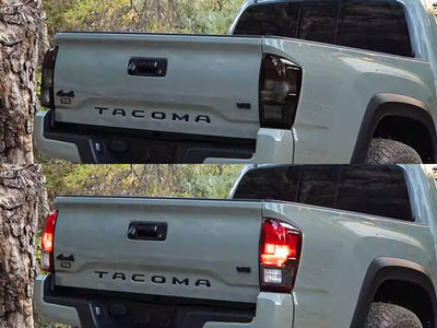 tacoma Before and After Smoked Taillights