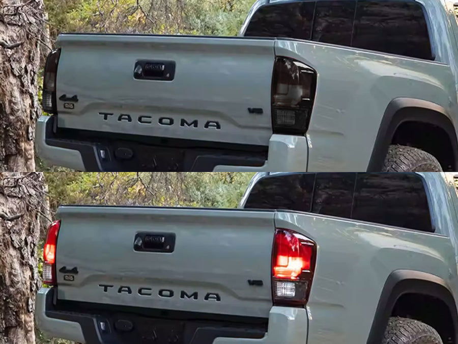 tacoma Before and After Smoked Taillights