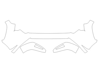 tacoma Avery Dennison Clear Bra Bumper Precut PPF Diagram