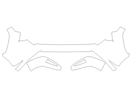 tacoma Avery Dennison Clear Bra Bumper Precut PPF Diagram