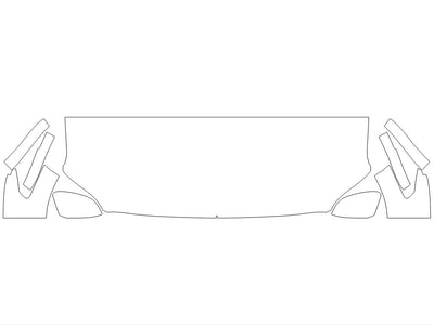 tacoma 3M Clear Bra Hood Precut PPF Diagram