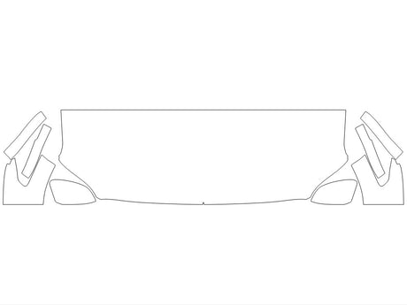 tacoma 3M Clear Bra Hood Precut PPF Diagram