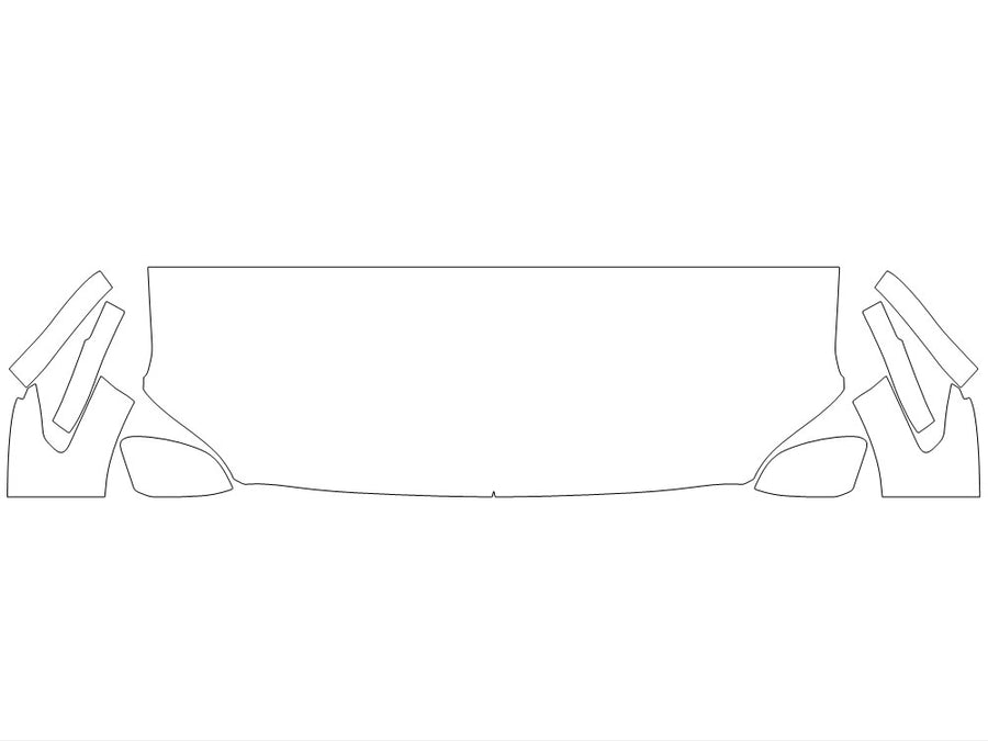 tacoma Avery Dennison Clear Bra Hood Precut PPF Diagram