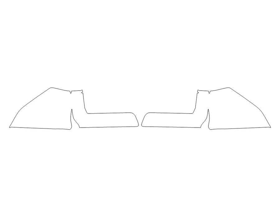 tacoma 3M Clear Bra Door Cup Precut PPF Diagram