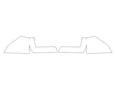 tacoma Avery Dennison Clear Bra Door Cup Precut PPF Diagram