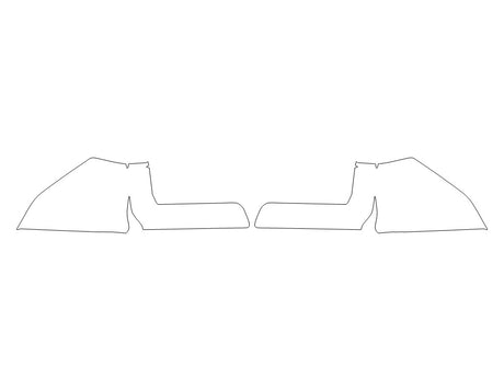 tacoma Avery Dennison Clear Bra Door Cup Precut PPF Diagram