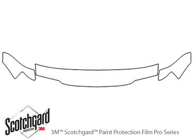 tercel 3M Clear Bra Hood Precut PPF Diagram