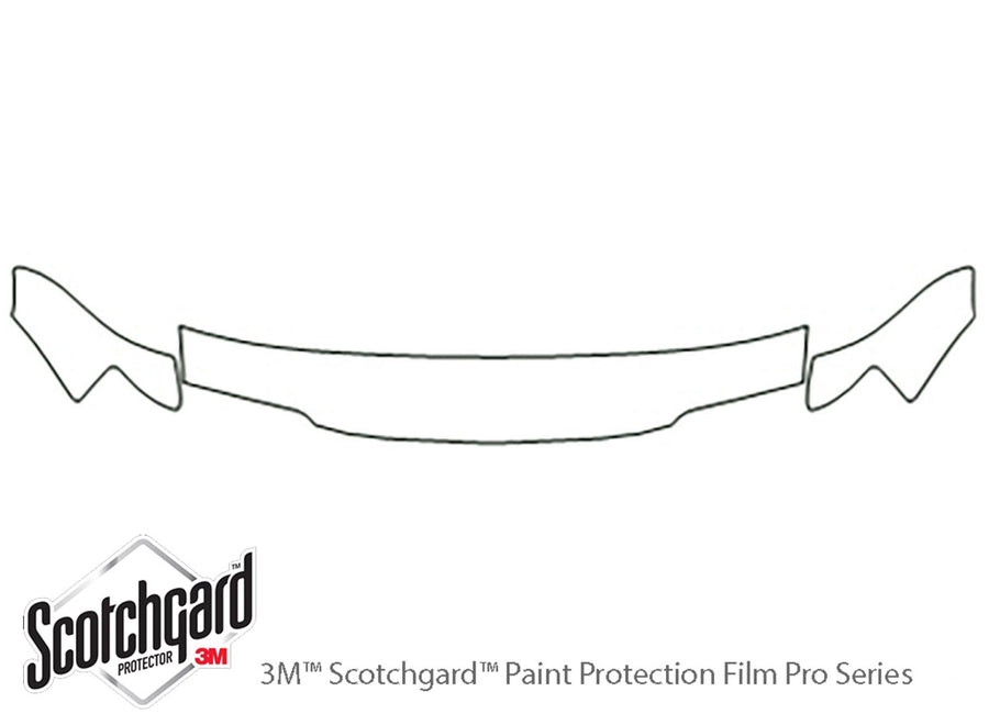 tercel 3M Clear Bra Hood Precut PPF Diagram